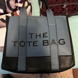 The Tote Bag in Blue and Black